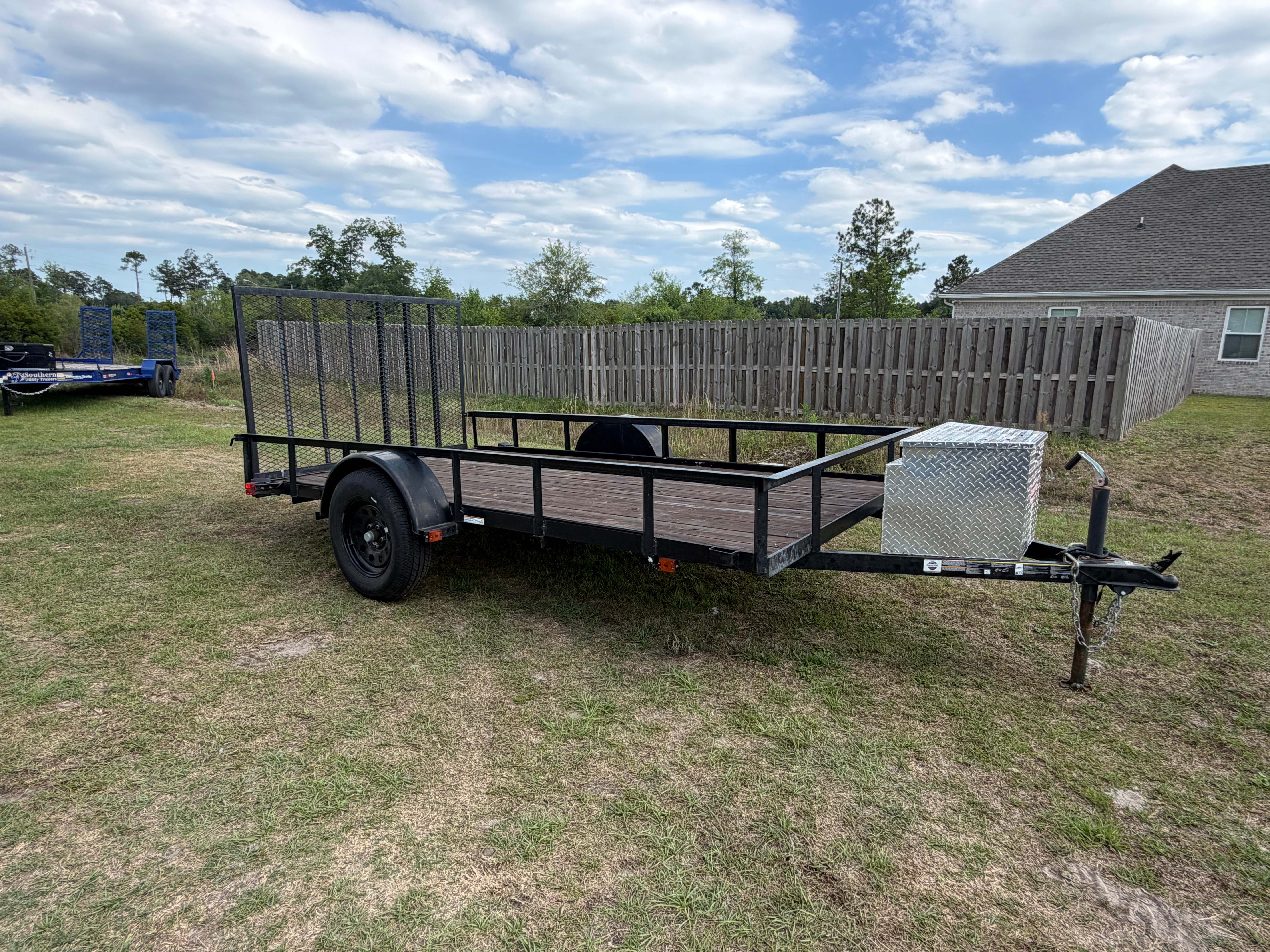 6' x 12' Utility Trailer — view 1 of 4 — available for rent at HAPPY HITCH Trailer Rentals, Ellabell GA